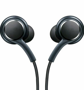 Black Earphones 3.5mm In-ear with Microphone Wire