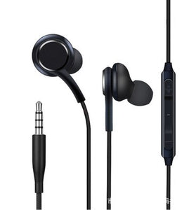 Wired Headset Earphones Black In-Ear