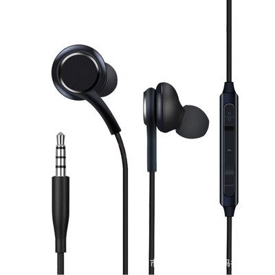 Wired Headset Earphones Black In-Ear